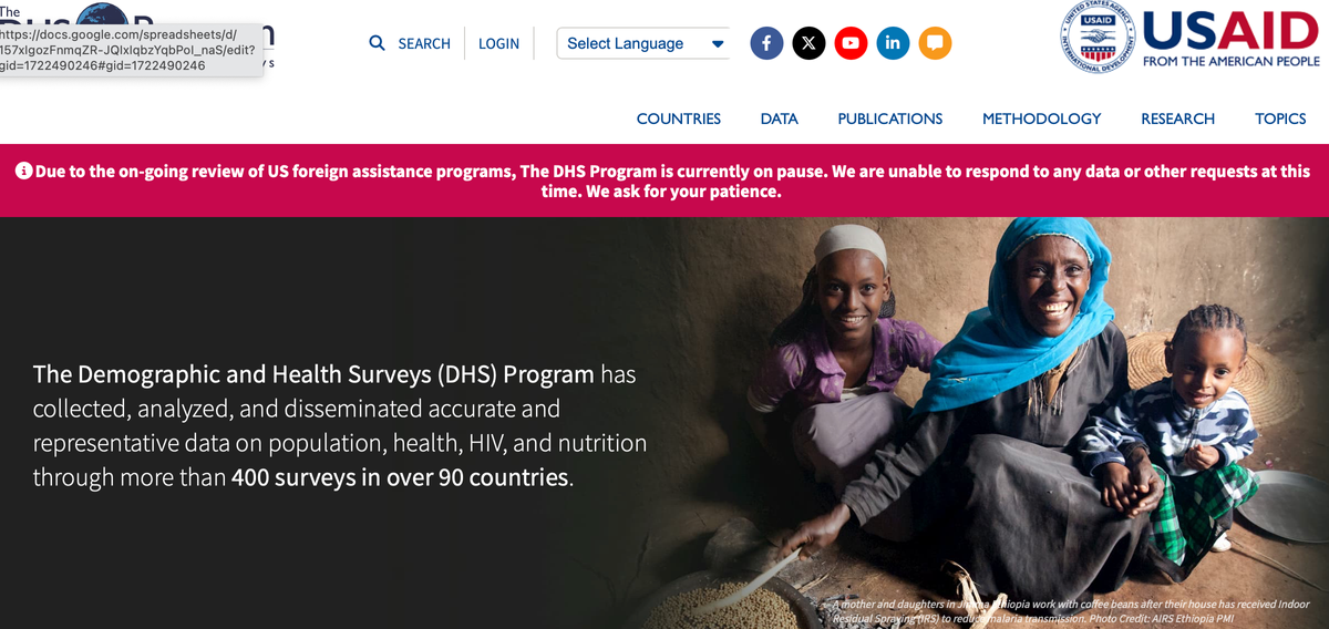 USAID’s Demographic and Health Surveys