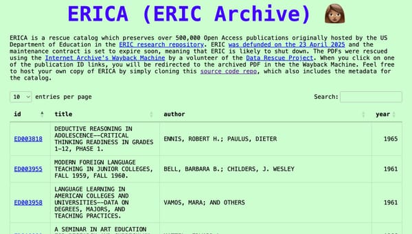 ERICA to the Rescue!